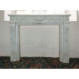 A plaster marble effect fire surround