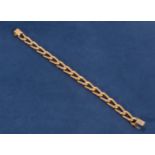 A gent's 18ct gold bracelet, 27 gms.