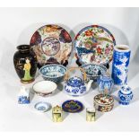 A collection of Oriental style pottery and china