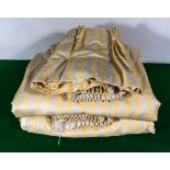 A large pair of blanket interlined curtains, each 74" wide and 82" long, with matching buttoned