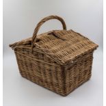 A vintage picnic basket