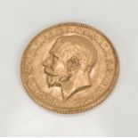 A George V gold sovereign 1918