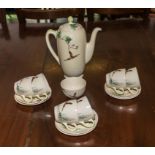 A Royal Doulton 'Pheasant' part coffee set