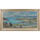 William Russell MA - framed oil on board entitled 'The Isle of Skye from Traigh' signed lower