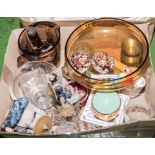 A box containing glass and china