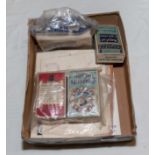 Vintage playing cards, postcards and cigarette cards