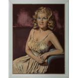 A large framed oil on canvas of a seated lady signed Christian Atkinson 1979