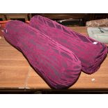 Large pair of feather bolster cushions, 80cm