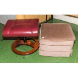 A footstool and a pouffe