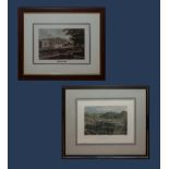 Two framed prints of old Hawick
