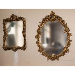 Two gilt framed mirrors