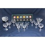 A collection of assorted sherry and port glasses