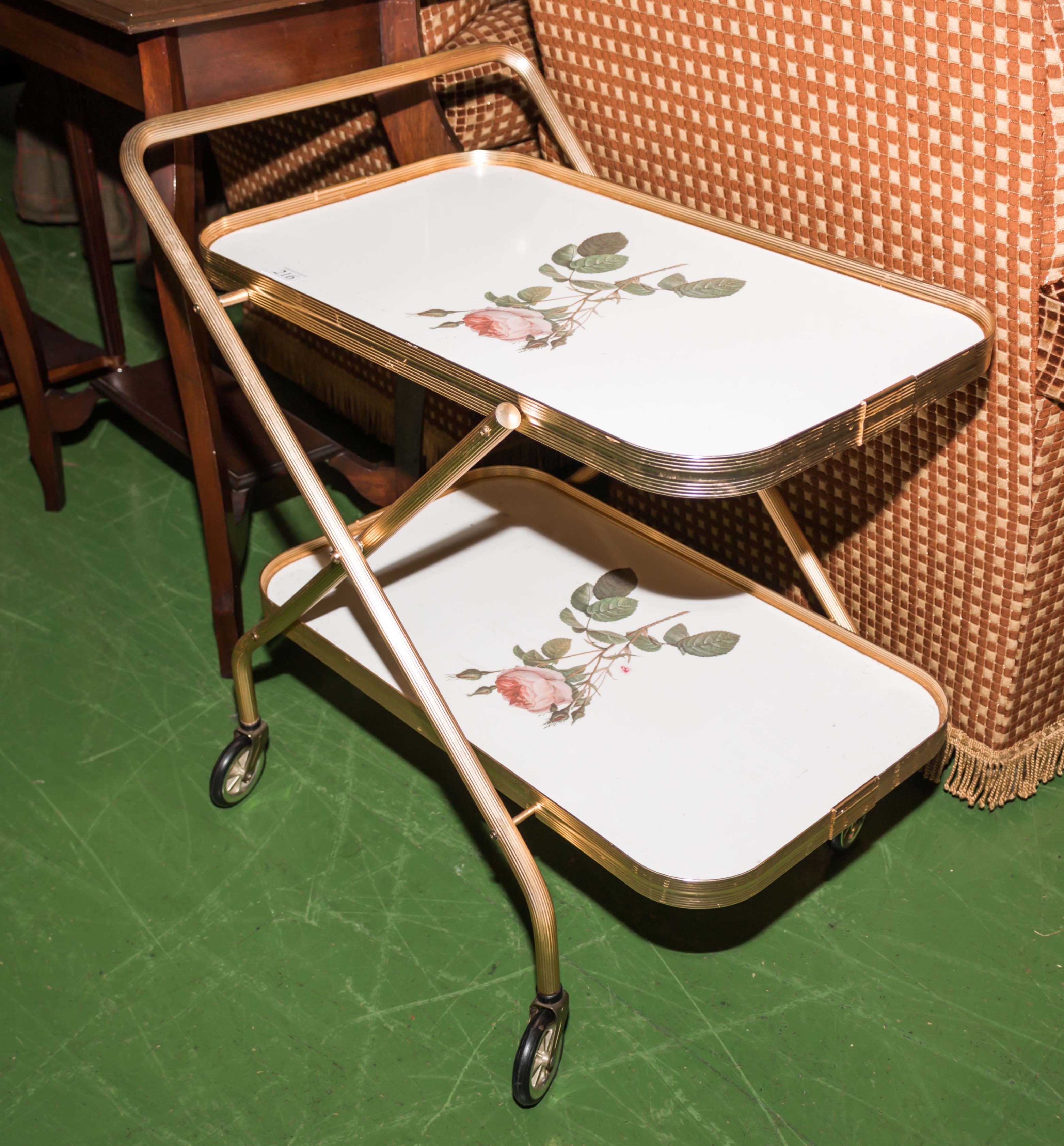 A folding tea trolley