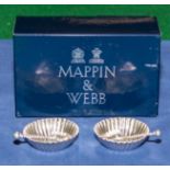 Two Mappin & Webb silver gilt salts