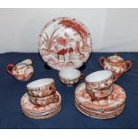 An Oriental style part tea set