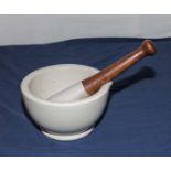 A mortar and pestle