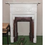 A cast iron fire surround