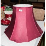 A large silk lamp shade