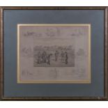 A framed Ancient and Royal St Andrew's golf course print 1798