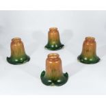 Four glass light shades