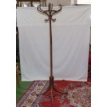 A bentwood hat/coat stand