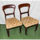 Two Victorian mahogany chairs