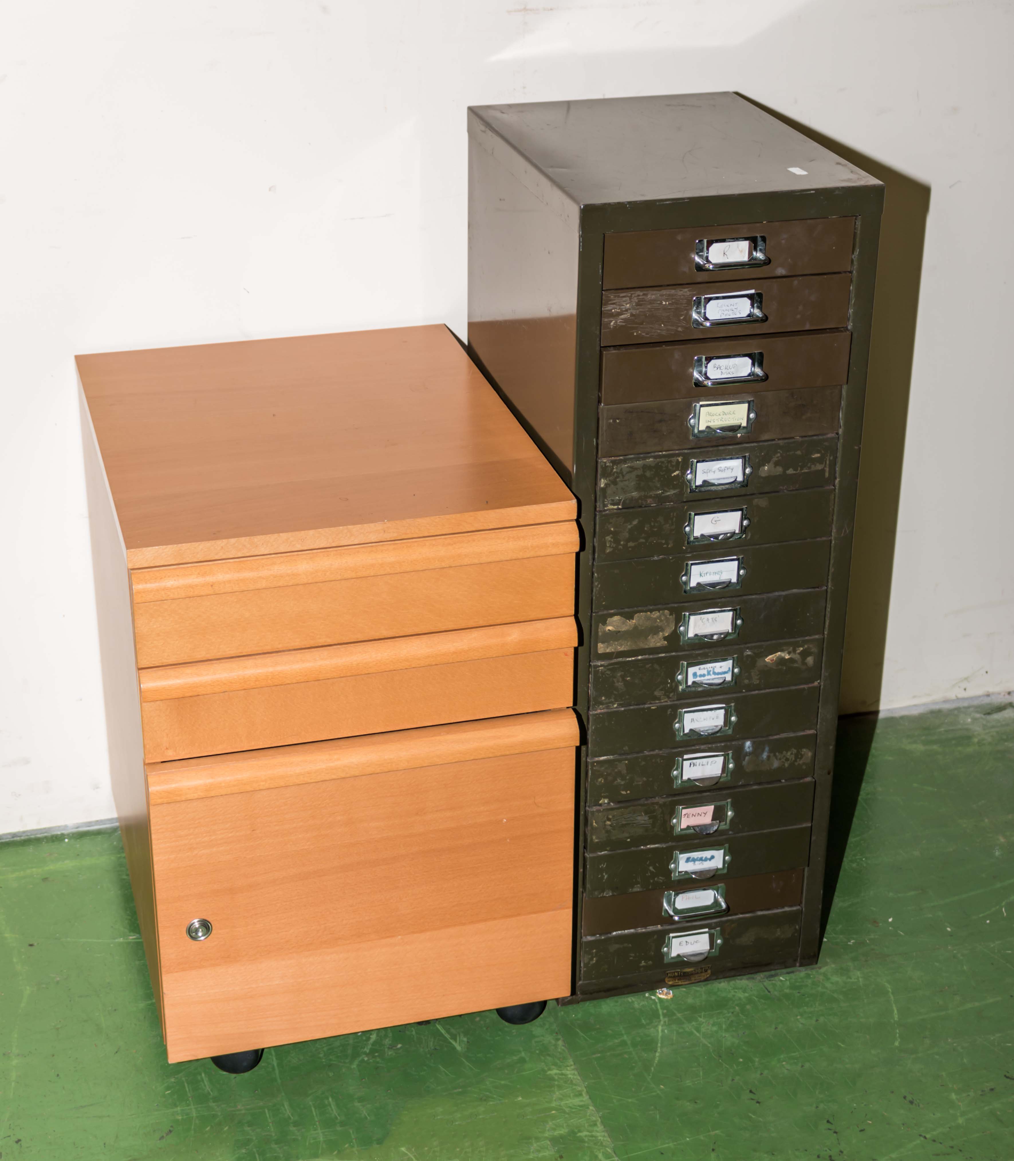 Two filing cabinets