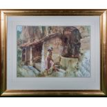 A framed William Russell Flint print 'The Wishing Well'