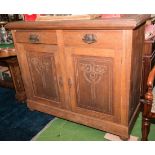 A Edwardian sideboard base