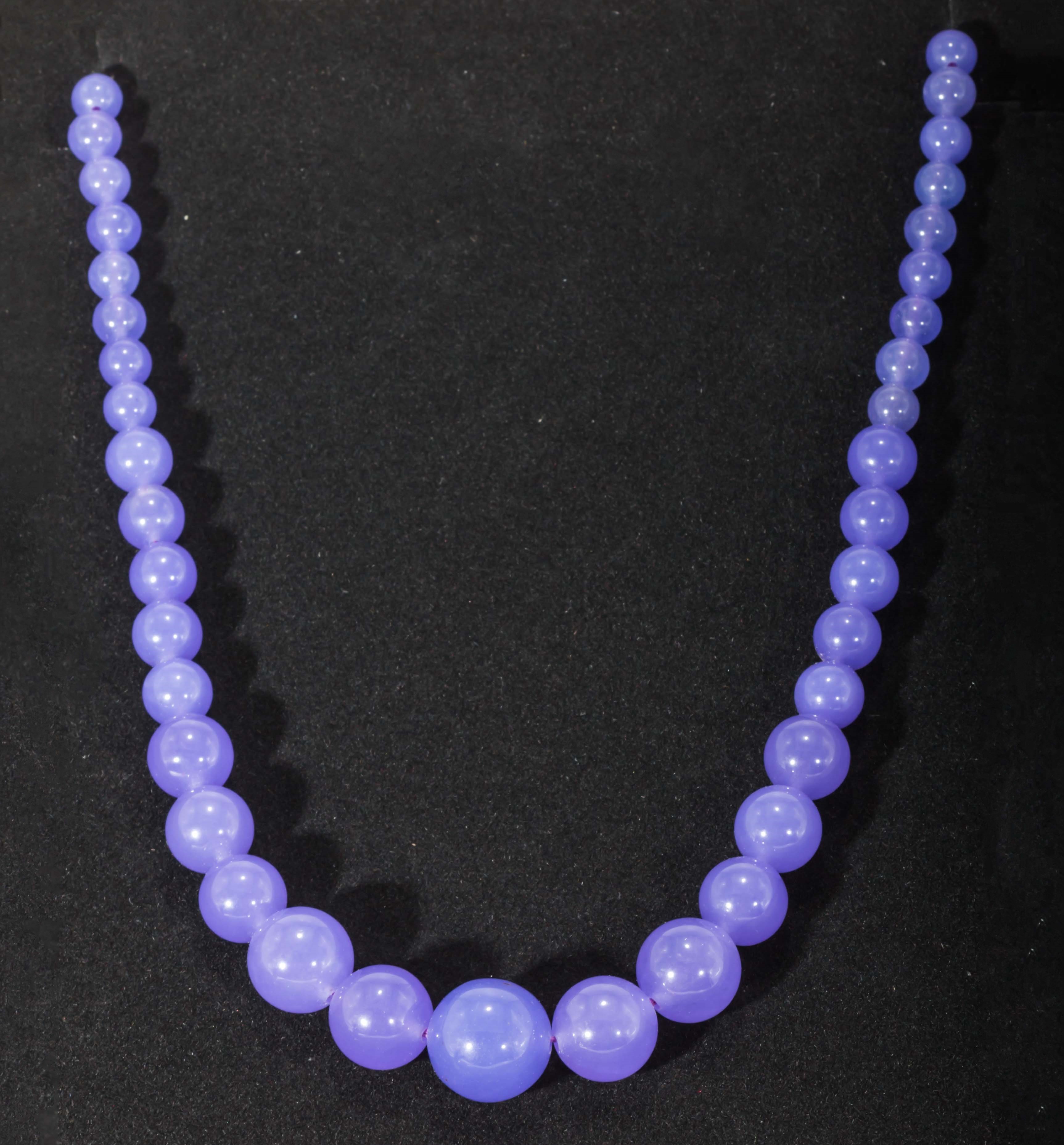 Purple jade necklace