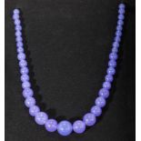 Purple jade necklace