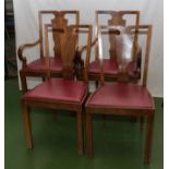 Four Edwardian chairs