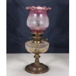 A Victorian oil lamp