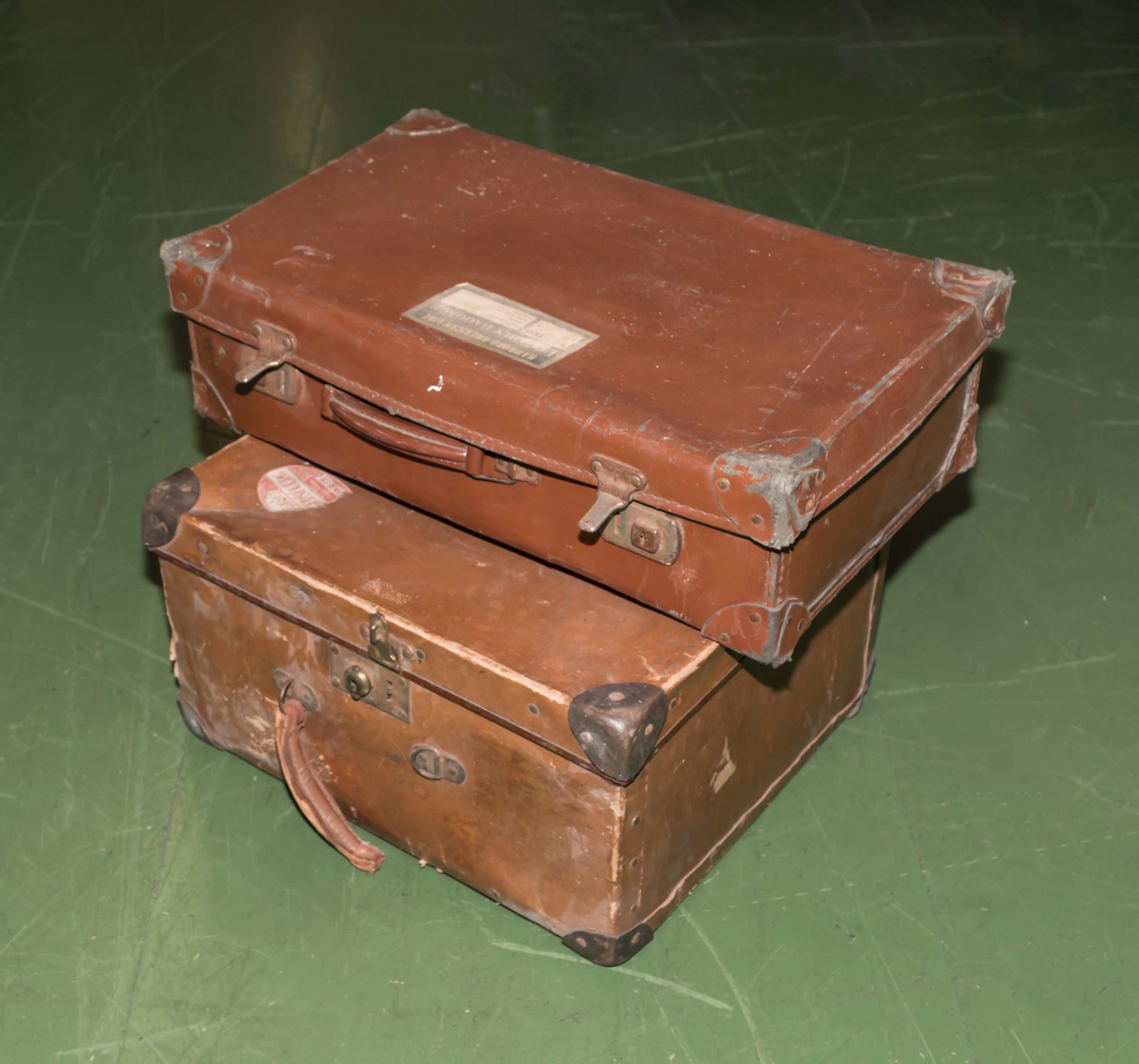 Two vintage suitcases