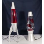 Two vintage lava lamps