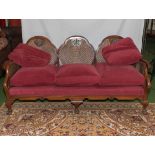 A bergere three seater sofa