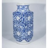 A large Chinese blue and white decorated vase