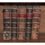 Editions I to V of Waverley Novels leather bound books