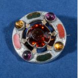 Scottish Agate Brooch Hallmarked Silver