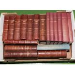 A collection of leather bound books