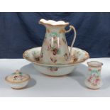 An Edwardian jug and bowl set