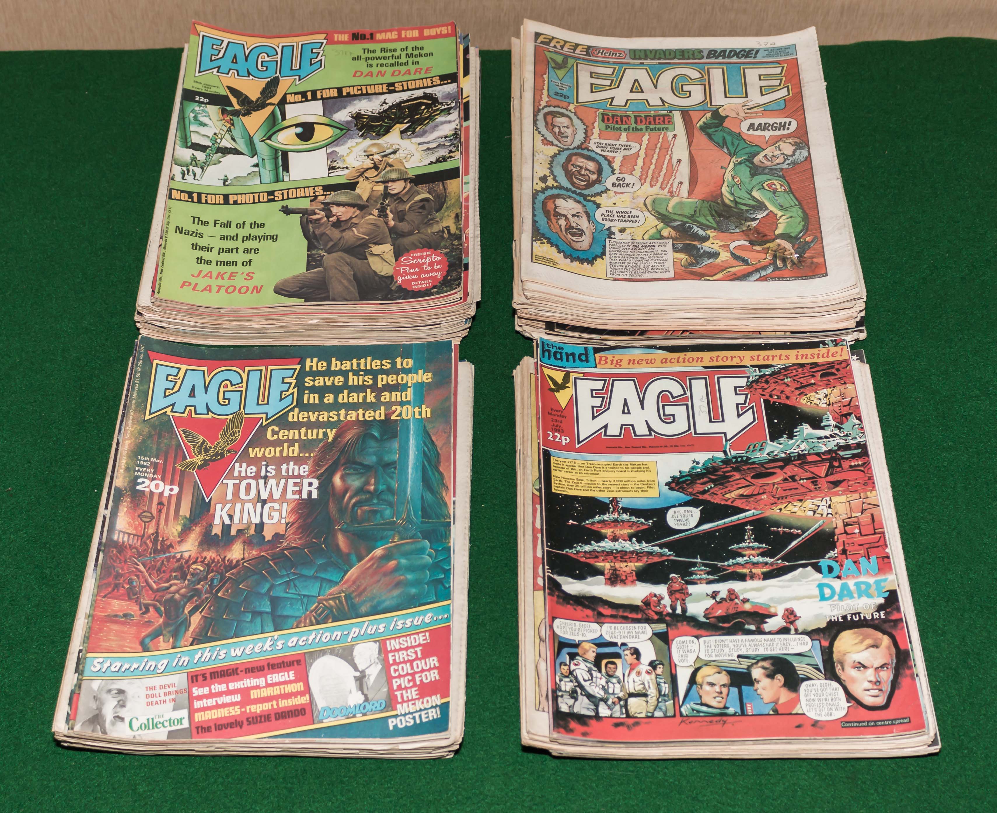 A selection of Eagle comics 1980s