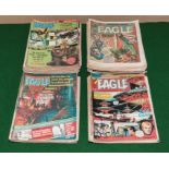 A selection of Eagle comics 1980s