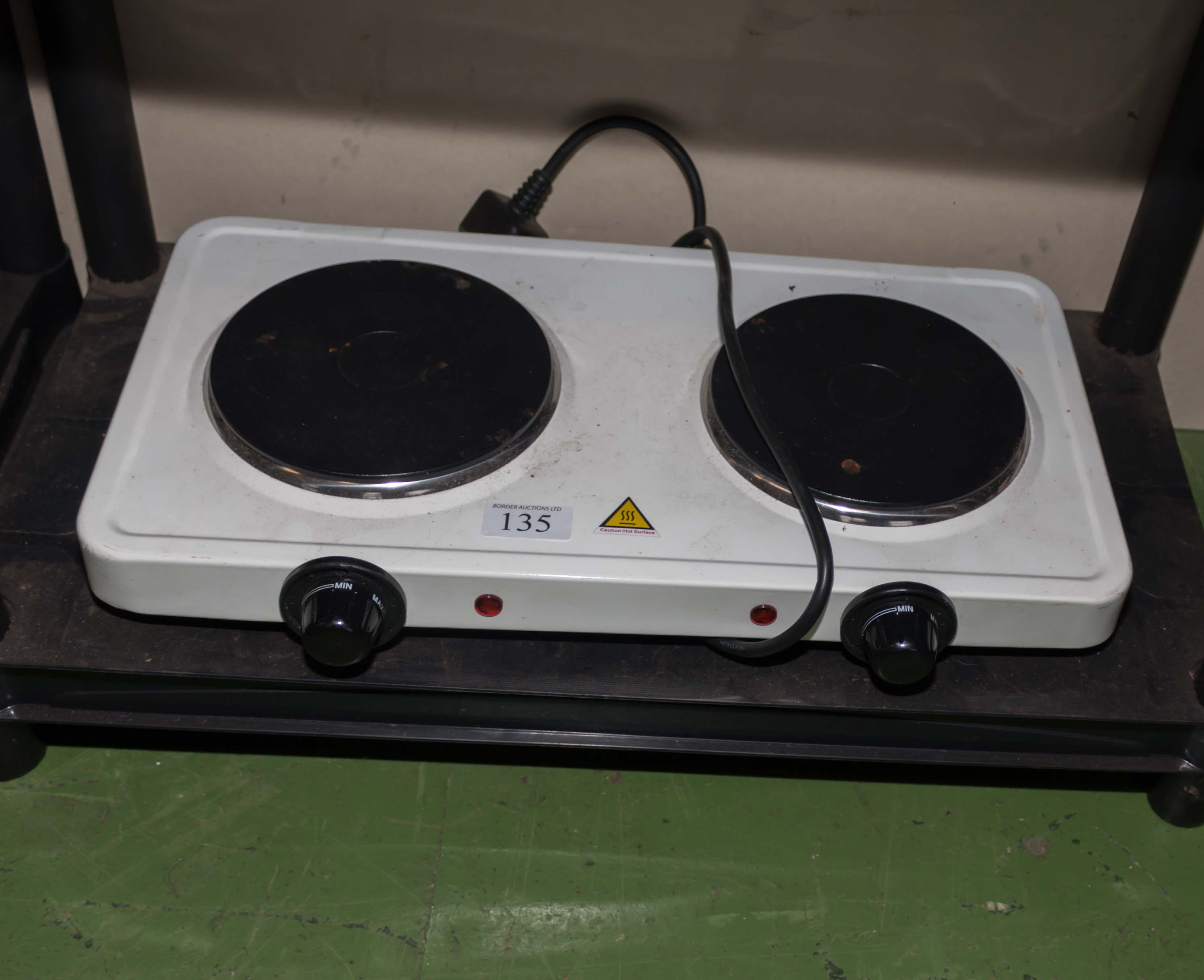A two ring camping hotplate