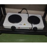 A two ring camping hotplate