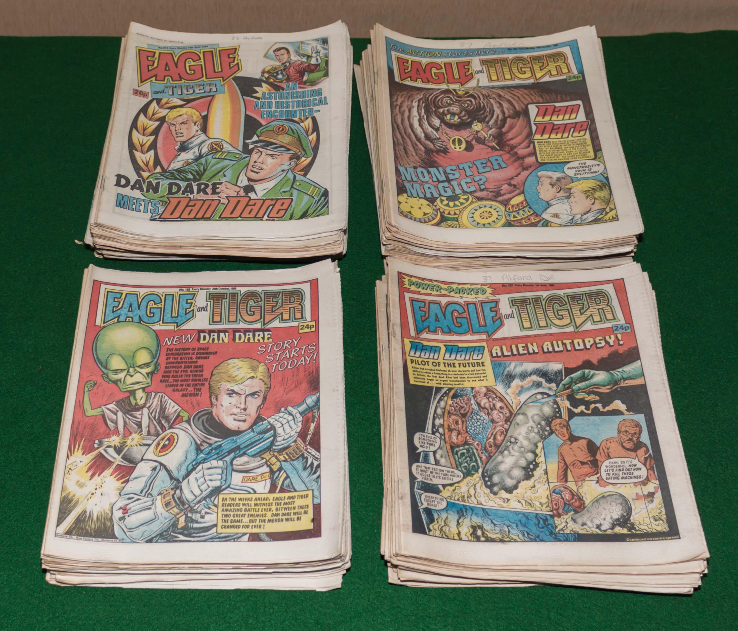 A selection of Eagle comics 1984/85