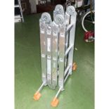 A multi purpose folding aluminium ladder