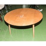 A circular coffee table