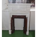 A cast iron fireplace