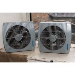 Two Newlec wall mounted fan heaters